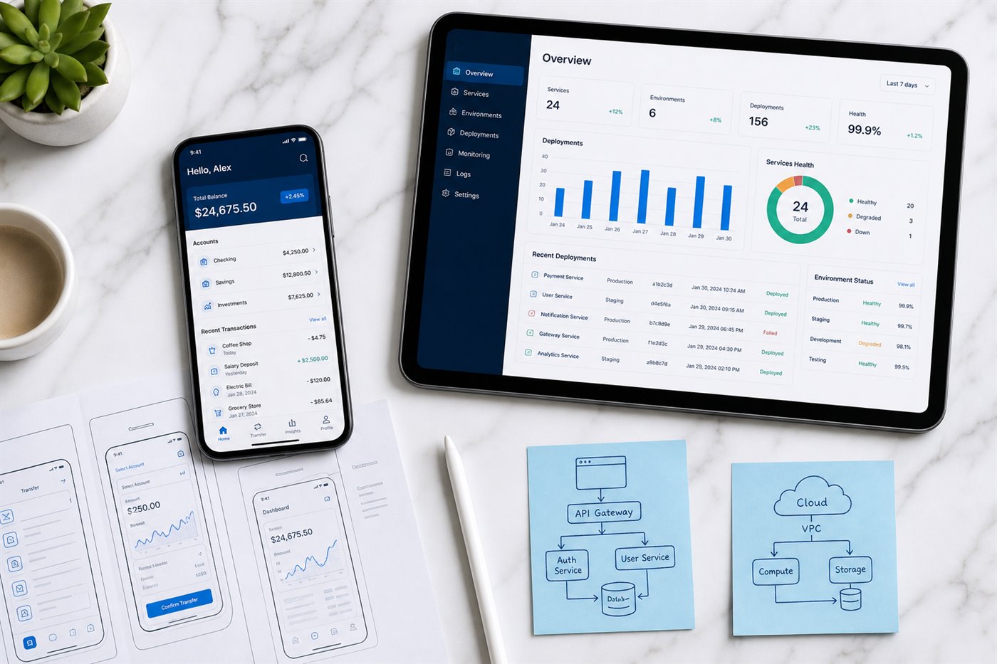 Softformation mobile app and cloud dashboard product design