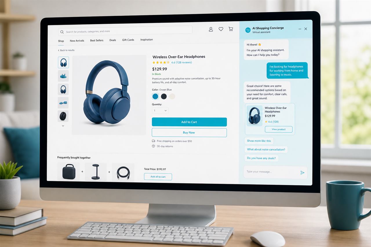 AI commerce chatbot storefront